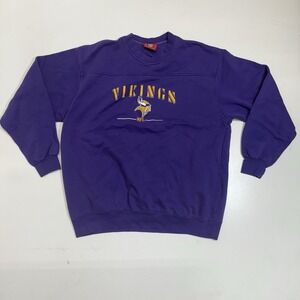 Vintage Minnesota Vikings Sweater Adult Large‎ Purple NFL Embroidered 90s USA